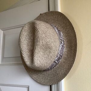 Scala Braided Straw Safari Hat Tan SZ M